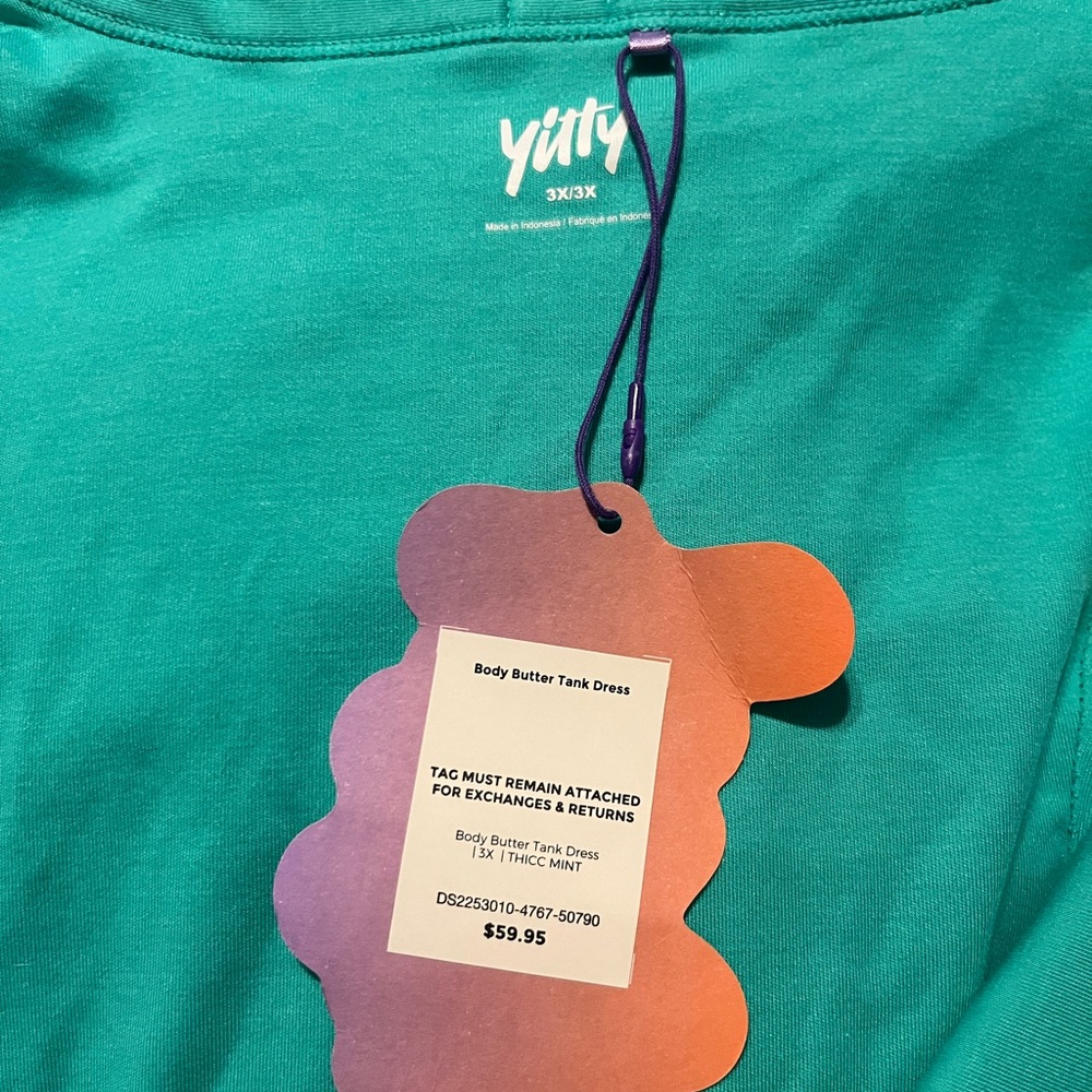 Yitty, 3x, Thicc mint Body Butter Tank Dress - Picture 4 of 4